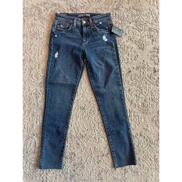 Joe’s NWT Distressed Raw Hem Skinny Crop Jeans Sz. 25 - Picture 1 of 12